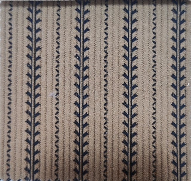 geometric stripe printed corduroy fabric