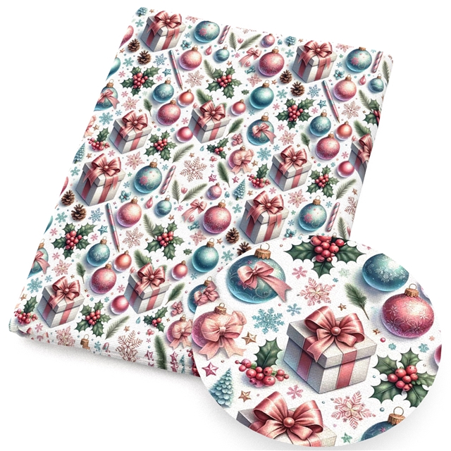 polyester cotton christmas series polyester cotton fabric set (4 pcs/set)