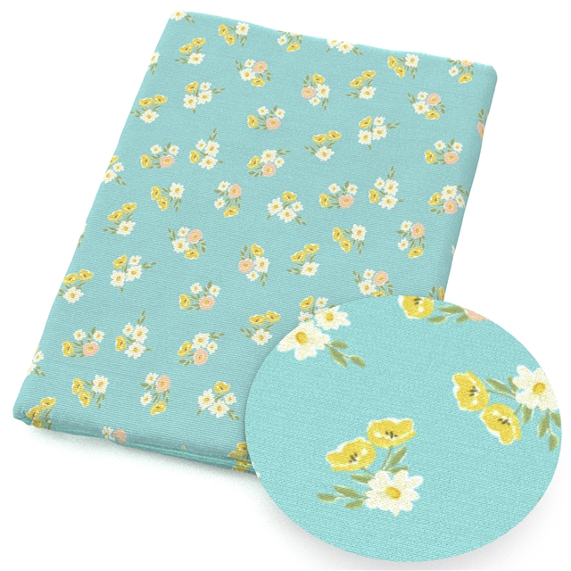 polyester cotton striped flower series polyester cotton fabric set (5 pcs/set) polyester cotton fabric,20*20cm(7.9*7.9