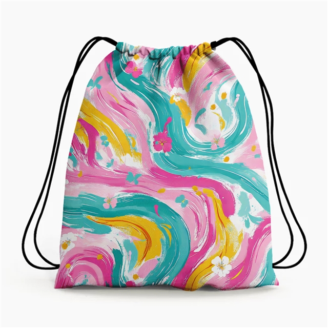 polyester cotton colorful flowers series polyester cotton fabric set (4 pcs/set)