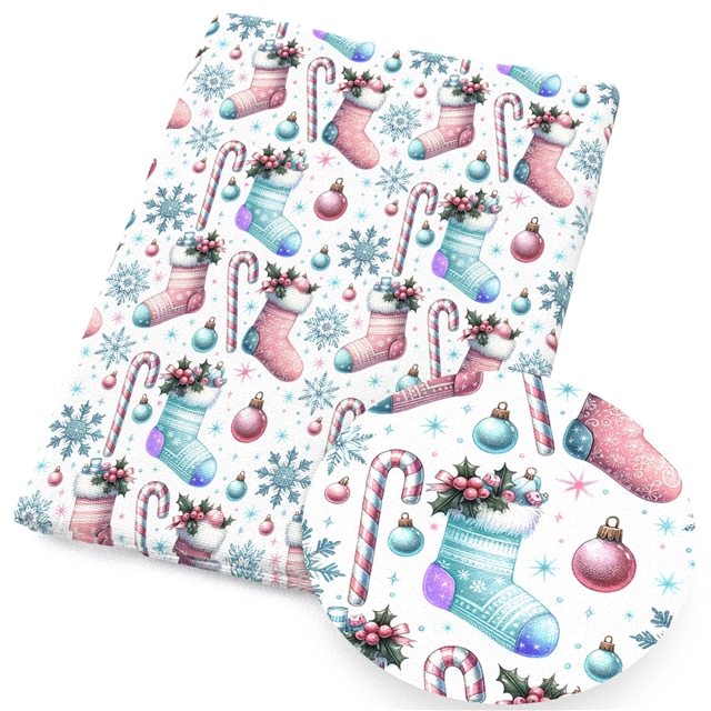 polyester cotton christmas series polyester cotton fabric set (4 pcs/set)