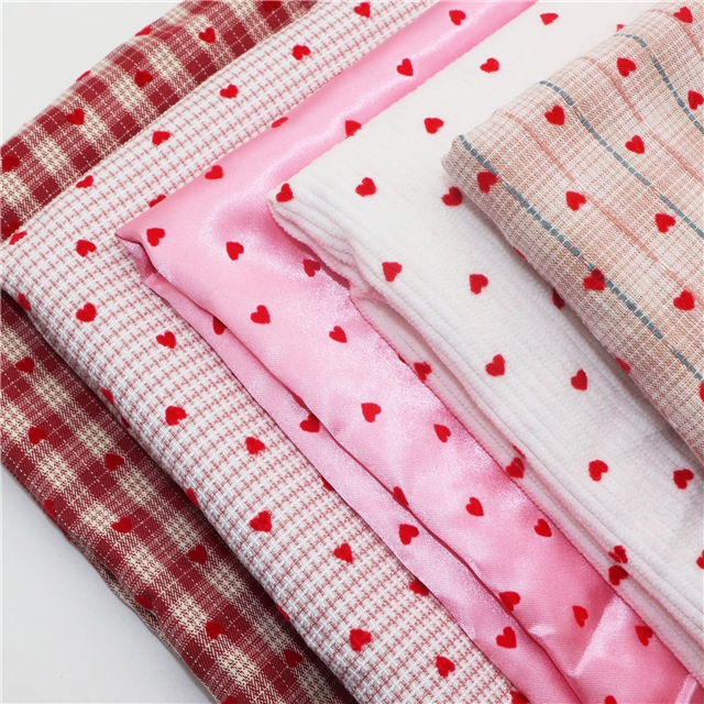 velvet heart bright silk woven plaid  small fragrant fabric