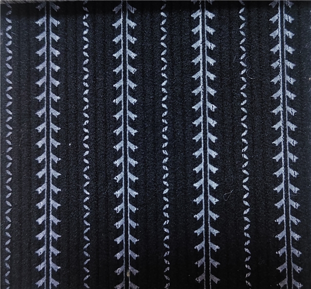 geometric stripe printed corduroy fabric