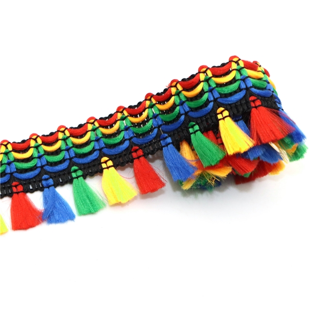 ethnic style colorful tassel lace 12380#3cm(1.2