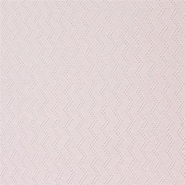 100% cotton plain knitted cotton jacquard hollow ribbed fabric