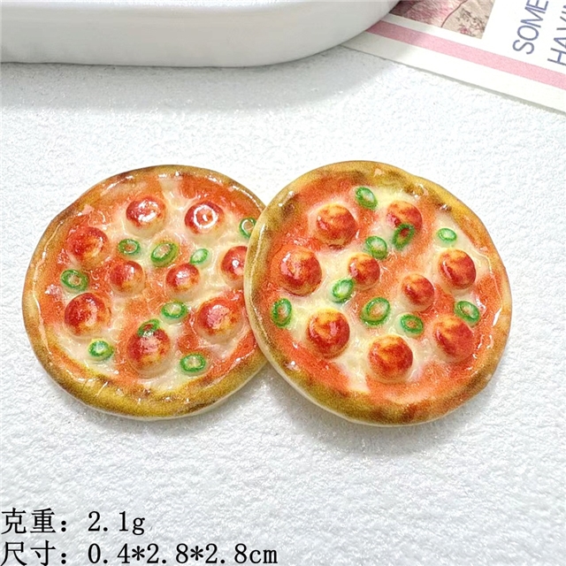 cute pizza 3d resin accessories
