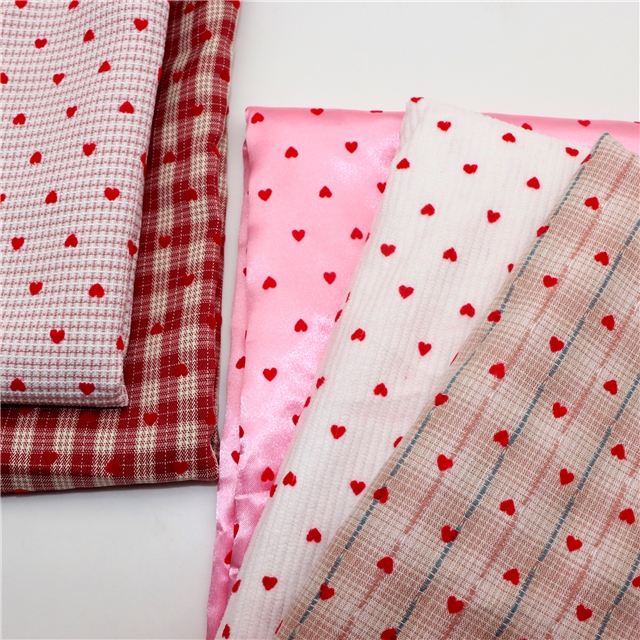 velvet heart bright silk woven plaid  small fragrant fabric