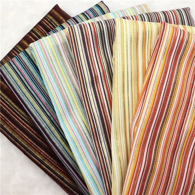 Fine colored striped bright Metallic Embroidery Threads fabric