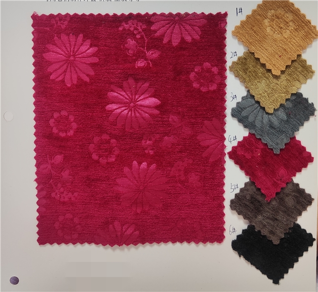 two way micro elasticity plain embossed flower snow cotton velvet fabric