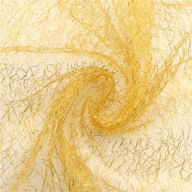 gold and silver wire mesh gauze fabric