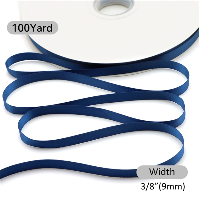 3/8" 9MM double side printed satin 3/8