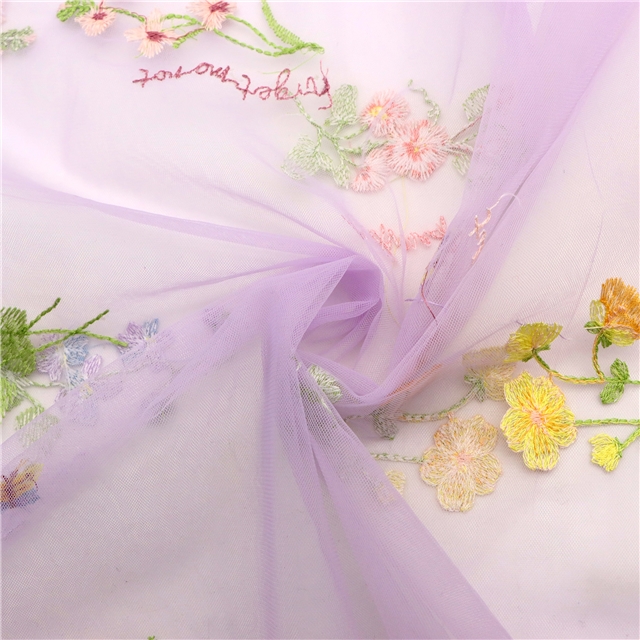 embroidered flower mesh fabric 5#green,50*150cm(19.7*59.1