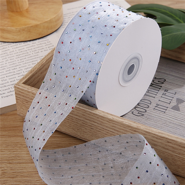 polyester hot color diamond snow gauze belt
