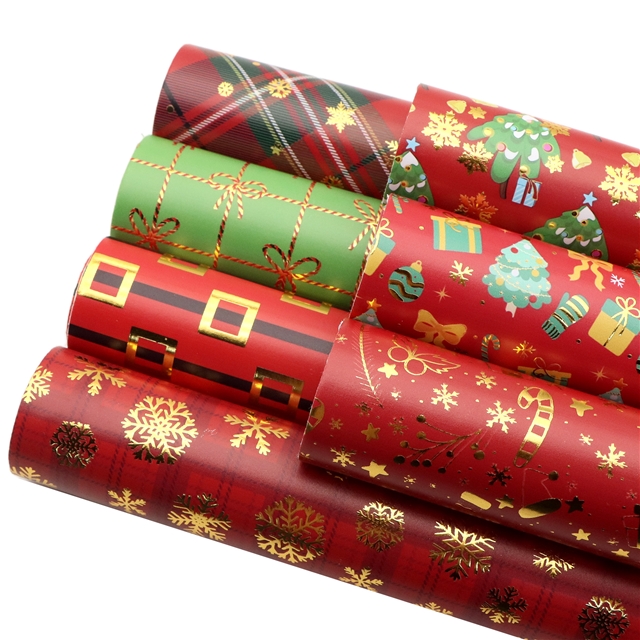 self printed gold foil faux leather fabric