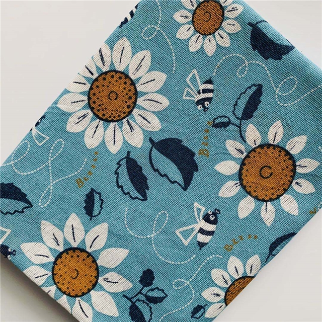 cotton-linen printed fabric