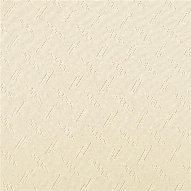 100% cotton plain knitted cotton jacquard hollow ribbed fabric
