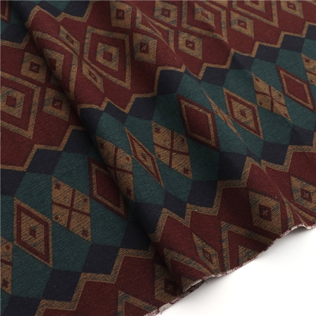ethnic style printed plain cotton fabric