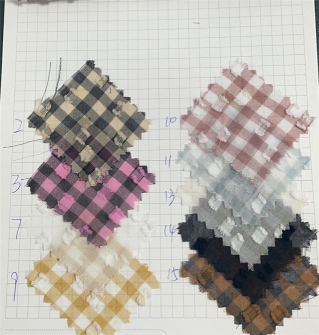 grid cut jacquard chiffon fabric