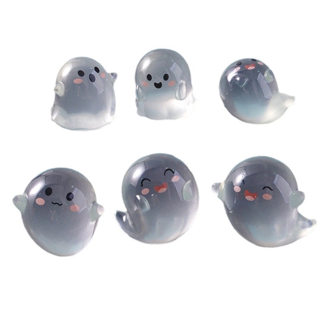 resin luminous cute ghost resin micro landscape ornament