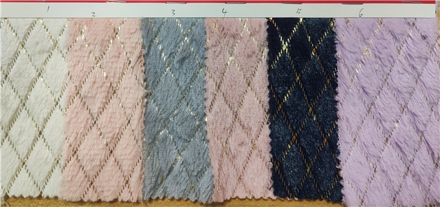 hot stamping diamond grid pv velvet fabric