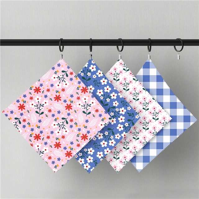 polyester cotton geometric flower series polyester cotton fabric set (10 pcs/set)