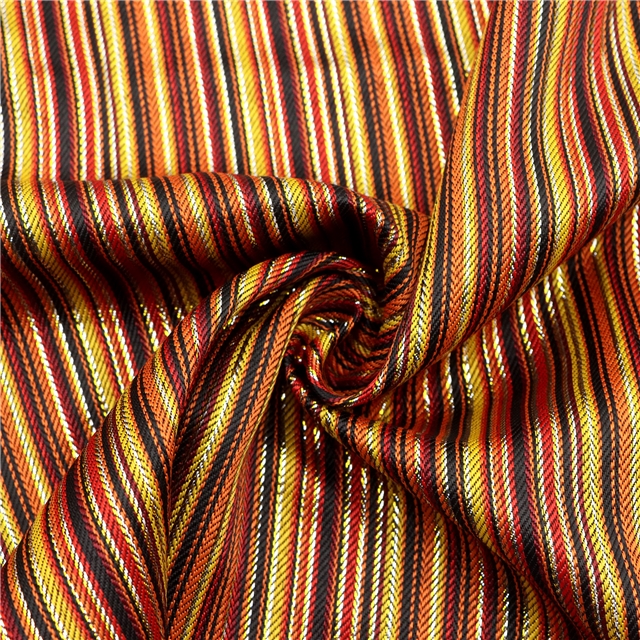 Fine colored striped bright Metallic Embroidery Threads fabric