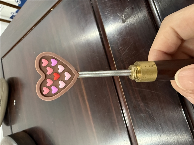 silicone  three-dimensional heart bow silicone bead