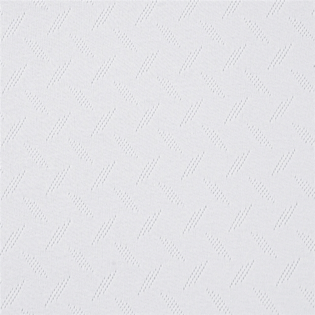 100% cotton plain knitted cotton jacquard hollow ribbed fabric