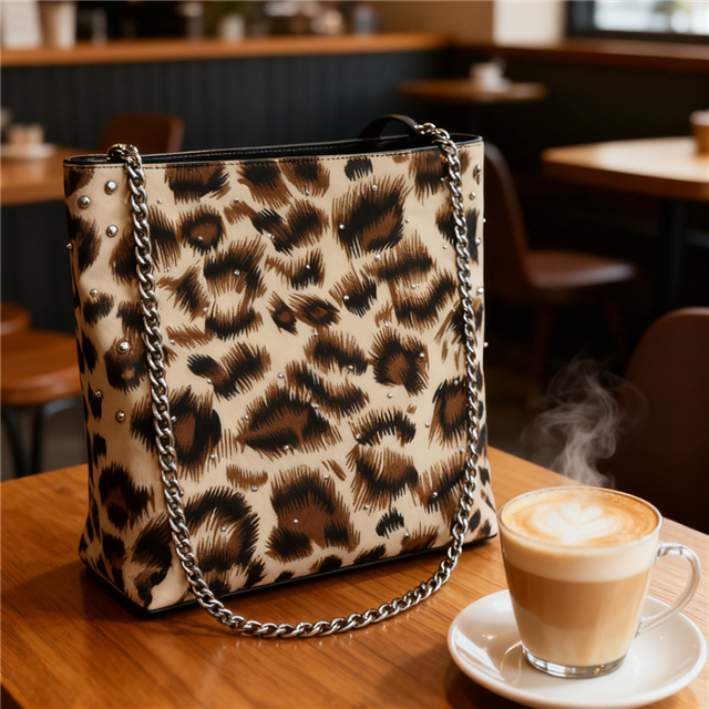 hot pressed leopard print fabric