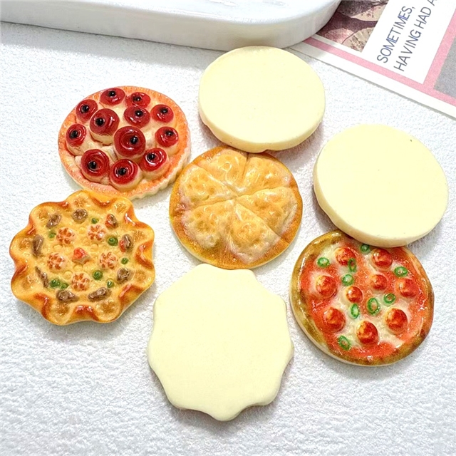 cute pizza 3d resin accessories