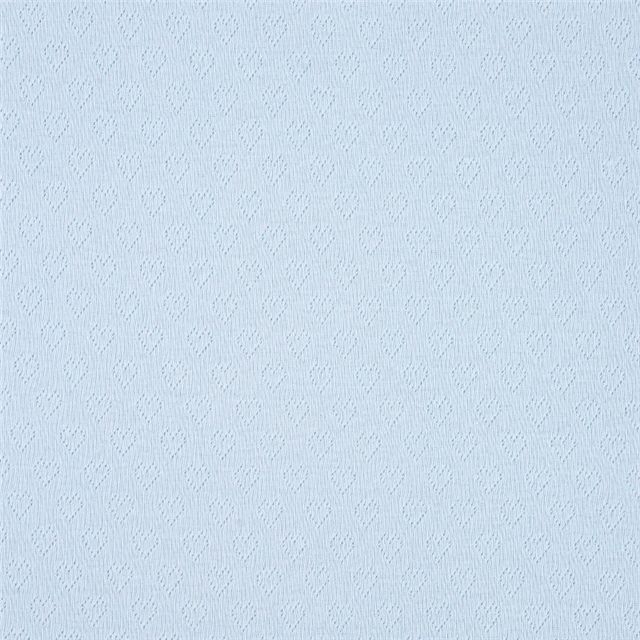 100% cotton plain knitted cotton jacquard hollow ribbed fabric