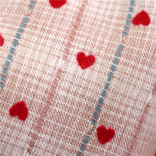 velvet heart cotton jacquard line gradient retro checkered fabric