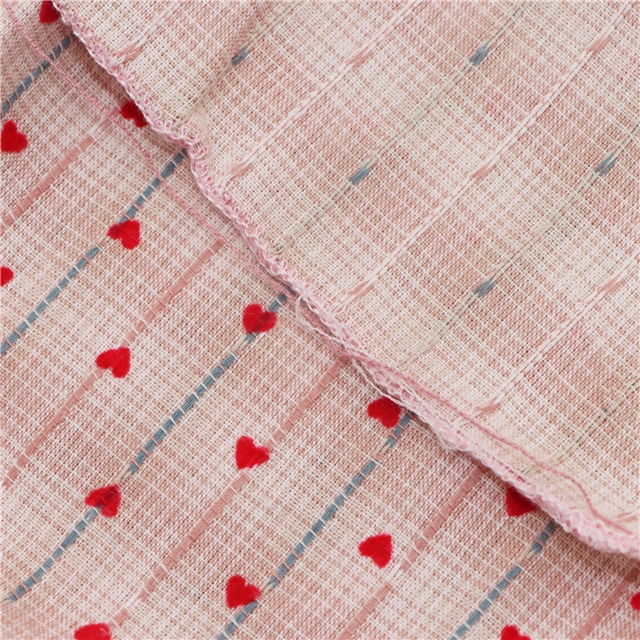 velvet heart cotton jacquard line gradient retro checkered fabric