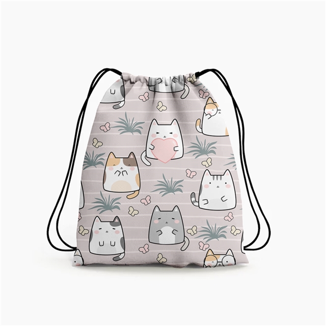 polyester cotton flower cat series polyester cotton fabric set (4 pcs/set)