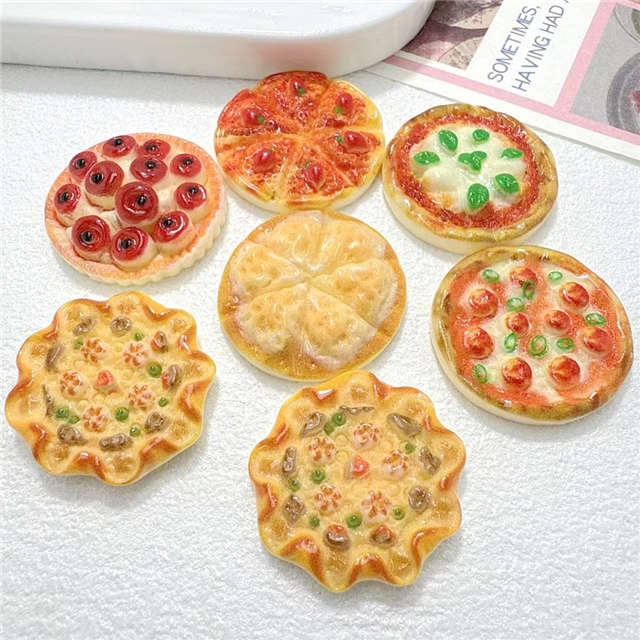 cute pizza 3d resin accessories