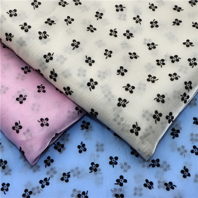 mesh velvet flower organza fabric