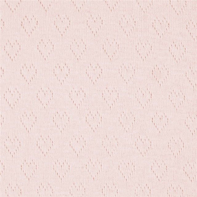 100% cotton plain knitted cotton jacquard hollow ribbed fabric
