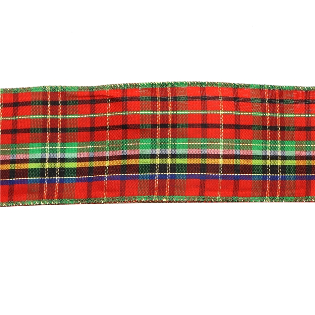 plaid series wired ribbon