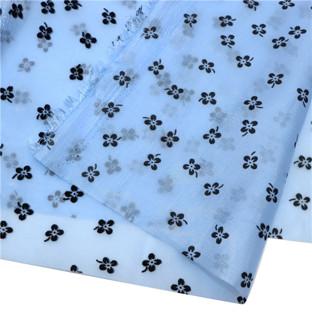 mesh velvet flower organza fabric