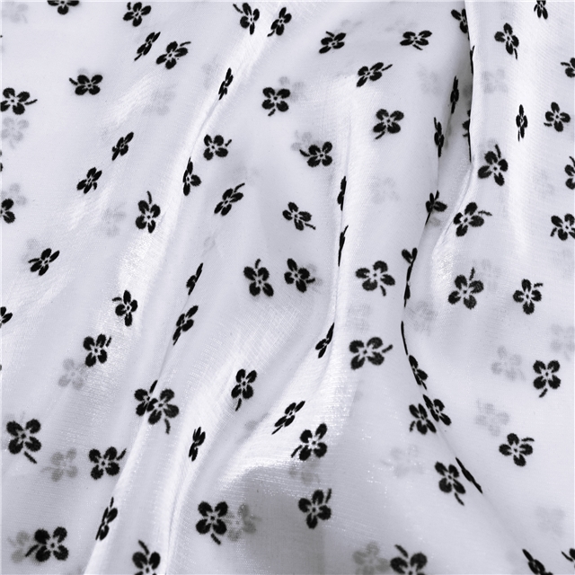 mesh velvet flower organza fabric