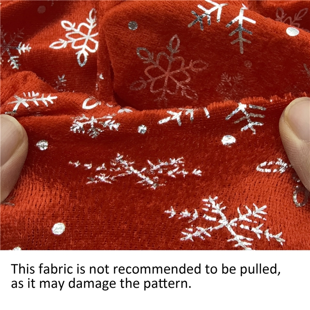 hot pressed gold and silver snowflake velvet fabric