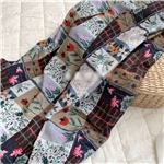retro patchwork grid all cotton 40 count digital printed fabric
