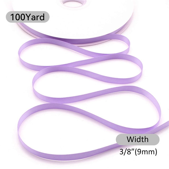 3/8" 9MM double side printed satin 3/8
