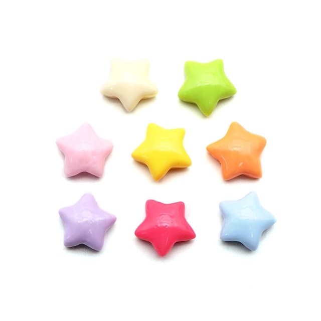 resin Bright Mini Star Love 3D Resin Accessories (Mixed Color) Random star
