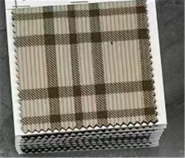 plaid printed corduroy fabric