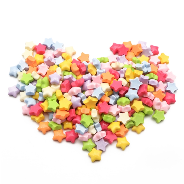 resin Bright Mini Star Love 3D Resin Accessories (Mixed Color) Random star