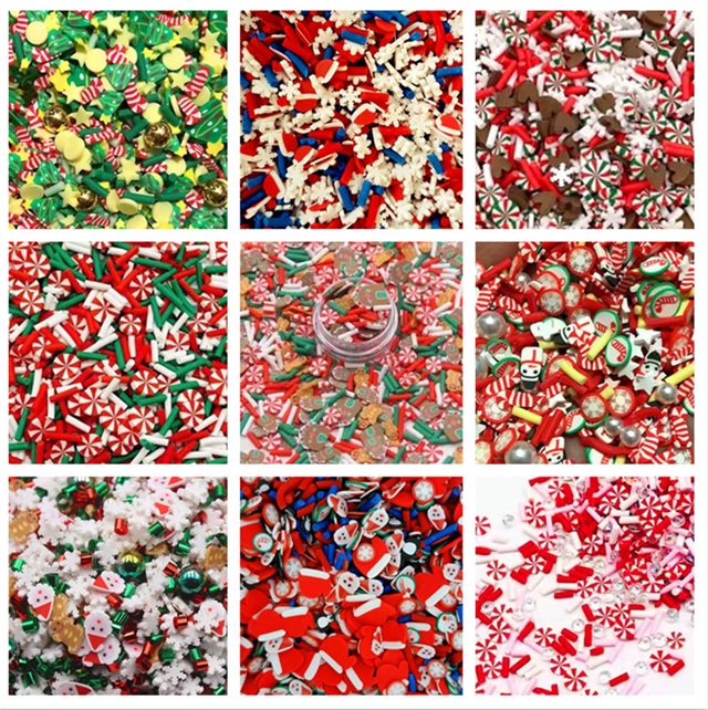 mixed christmas series soft ceramic slice packaging filler