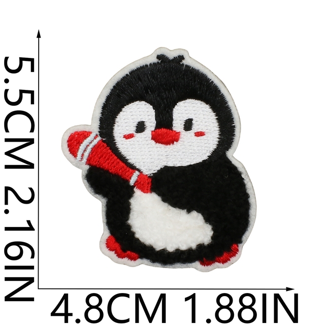 back with glue cute penguin towel embroidery patch (back with glue)