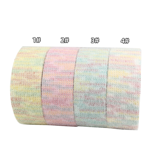 gradient ice cream knitted layering cloth ribbons