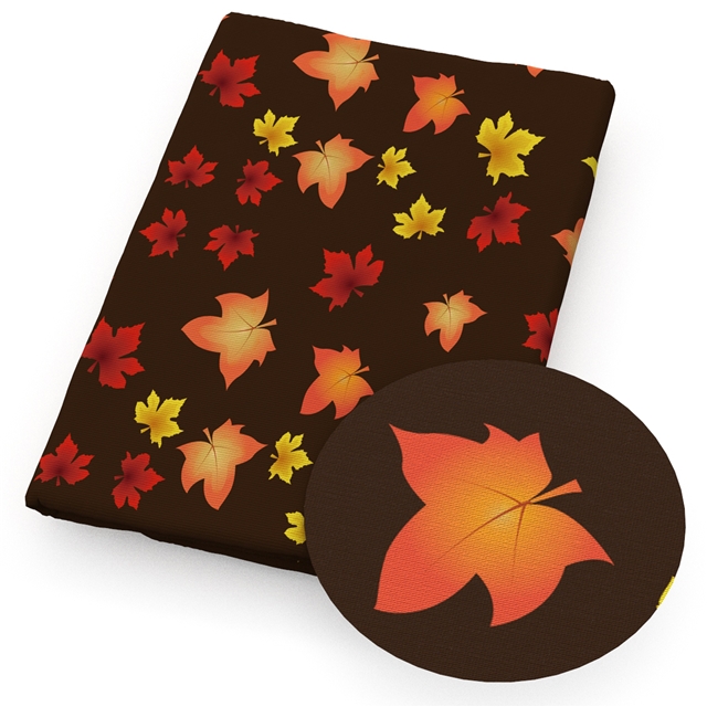 polyester cotton maple leaf series polyester cotton fabric set (4 pcs/set) polyester cotton fabric,20*20cm(7.9*7.9
